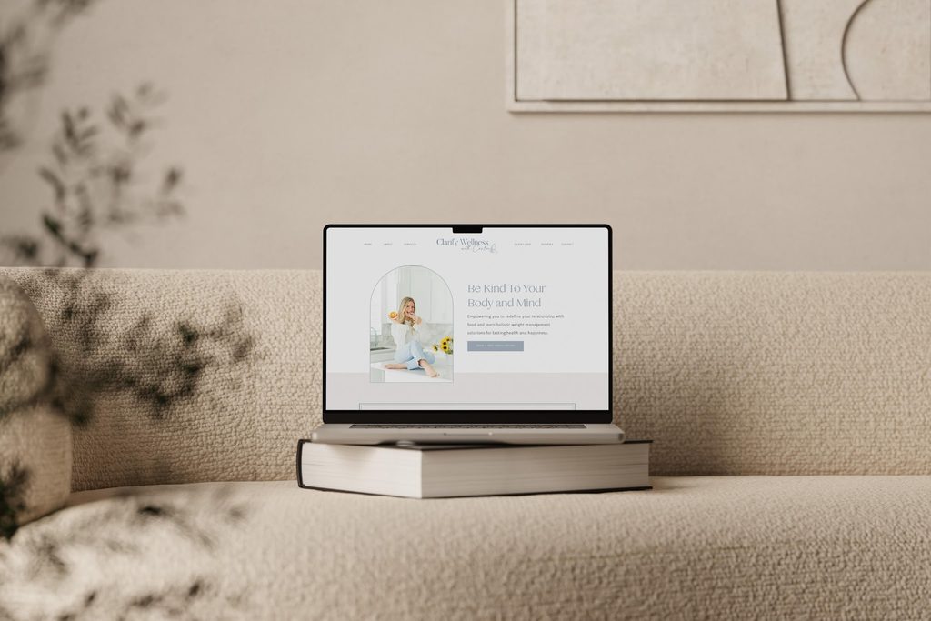 Example of website design for holistic businesses. 